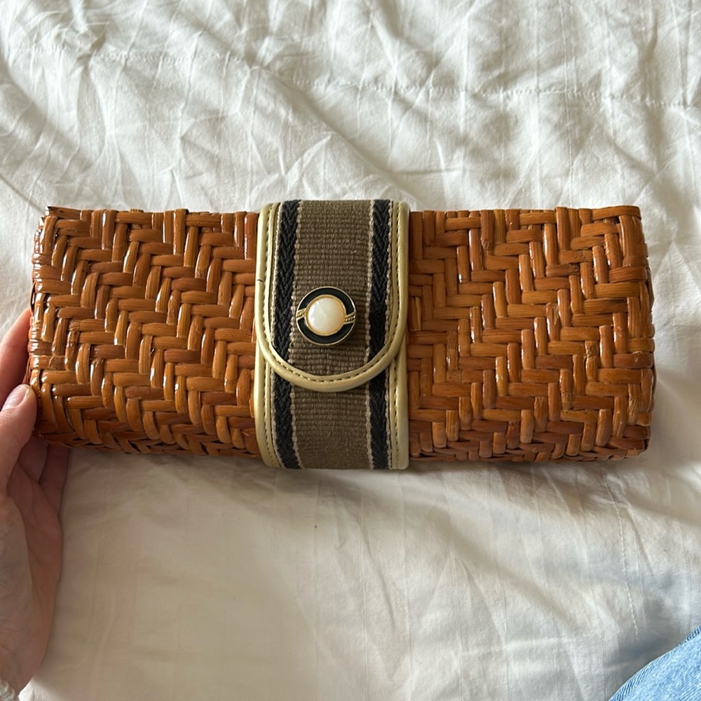 Brown Wicker Victoria’s Secret wallet